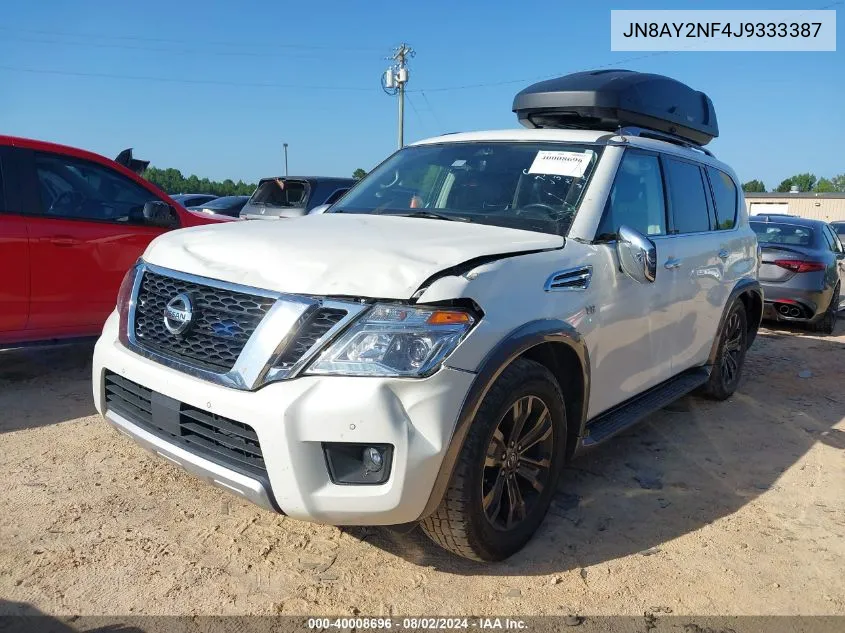 2018 Nissan Armada Platinum VIN: JN8AY2NF4J9333387 Lot: 40008696