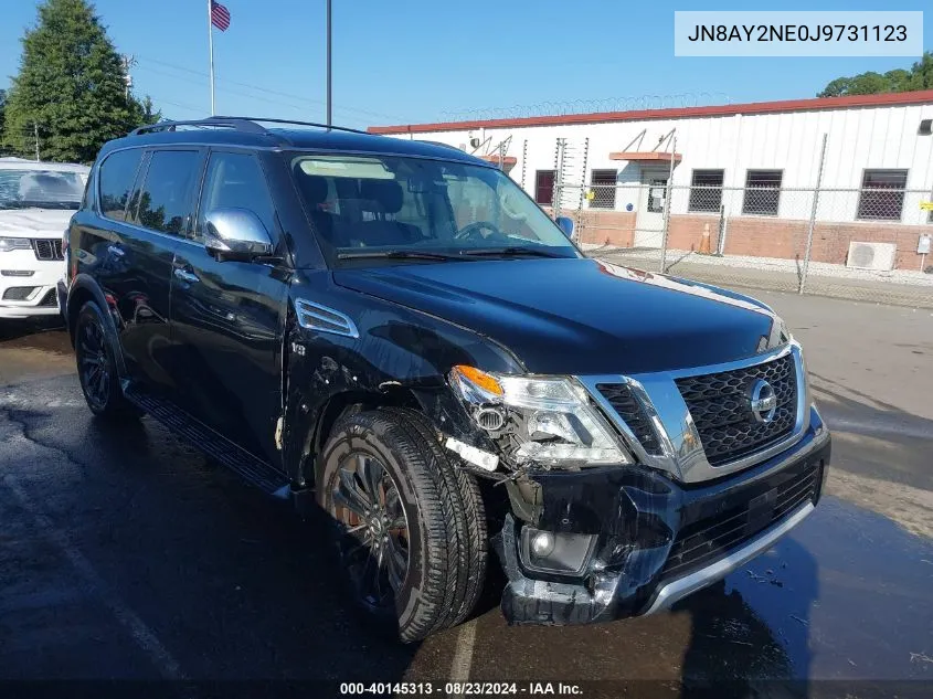 2018 Nissan Armada Platinum VIN: JN8AY2NE0J9731123 Lot: 40145313