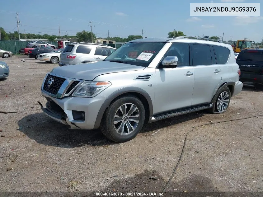 2018 Nissan Armada Sl VIN: JN8AY2ND0J9059376 Lot: 40163670