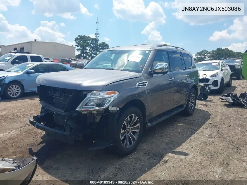 2018 Nissan Armada Sl VIN: JN8AY2NC6JX503086 Lot: 40189949