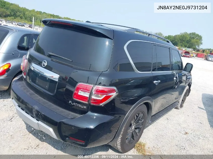 2018 Nissan Armada Platinum VIN: JN8AY2NE0J9731204 Lot: 40312206