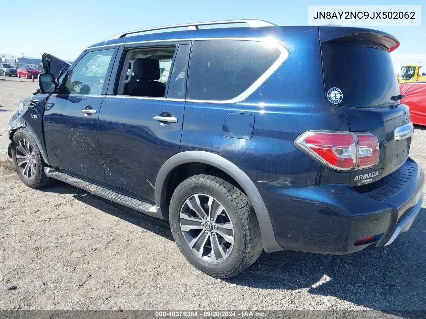 2018 Nissan Armada Platinum VIN: JN8AY2NC9JX502062 Lot: 40379384