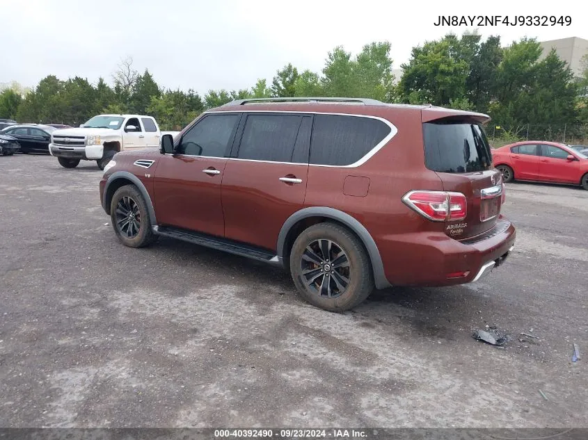 2018 Nissan Armada Platinum VIN: JN8AY2NF4J9332949 Lot: 40392490