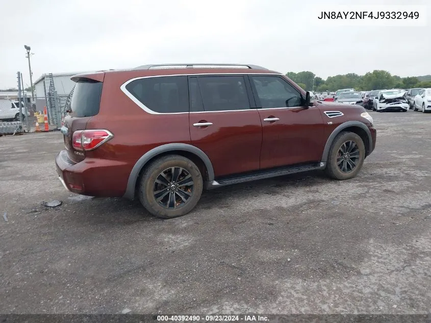 2018 Nissan Armada Platinum VIN: JN8AY2NF4J9332949 Lot: 40392490