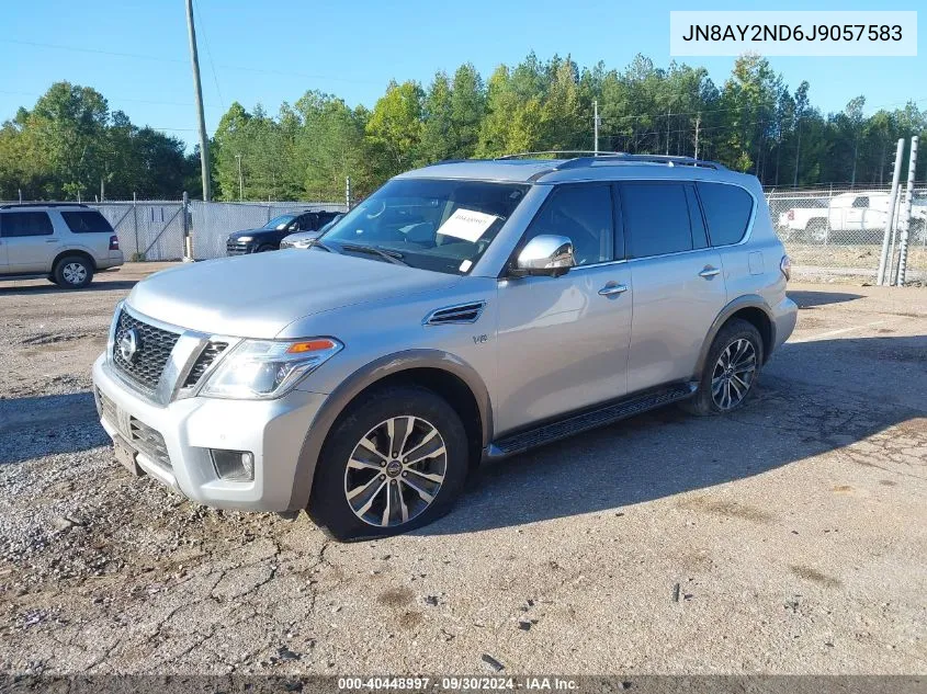 2018 Nissan Armada Sv/Sl/Platinum VIN: JN8AY2ND6J9057583 Lot: 40448997