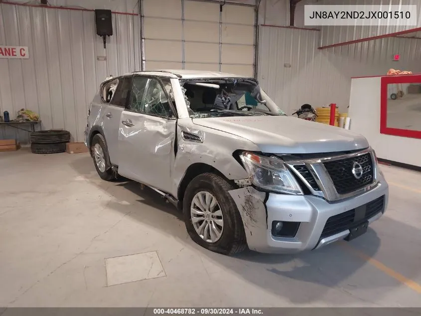 2018 Nissan Armada Sv VIN: JN8AY2ND2JX001510 Lot: 40468782