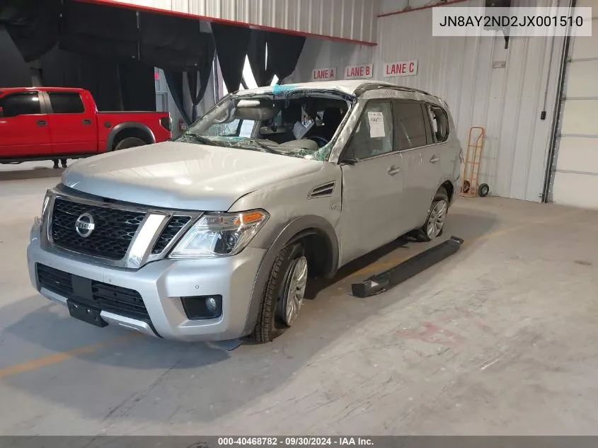 2018 Nissan Armada Sv VIN: JN8AY2ND2JX001510 Lot: 40468782