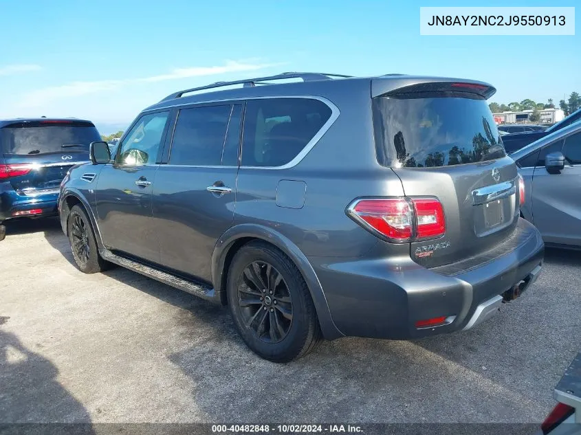 2018 Nissan Armada Platinum VIN: JN8AY2NC2J9550913 Lot: 40482848