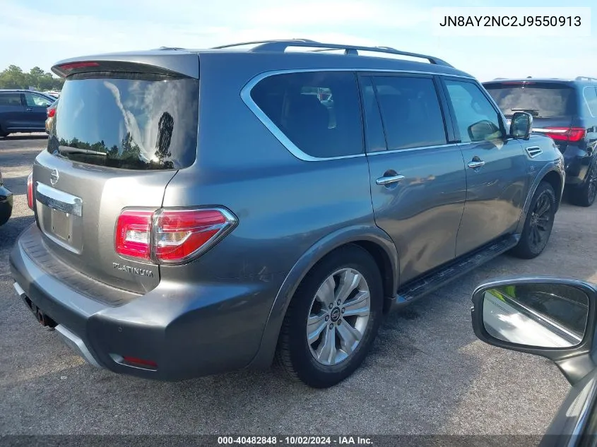 2018 Nissan Armada Platinum VIN: JN8AY2NC2J9550913 Lot: 40482848