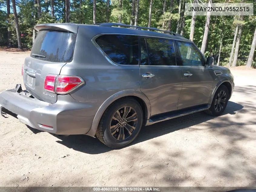 2018 Nissan Armada Platinum VIN: JN8AY2NC0J9552515 Lot: 40603285