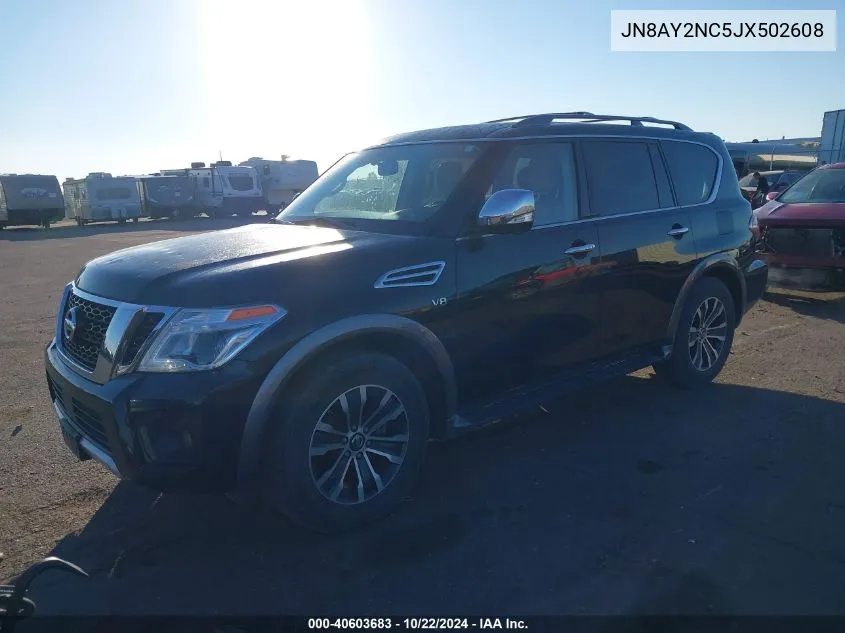 2018 Nissan Armada Sl VIN: JN8AY2NC5JX502608 Lot: 40603683