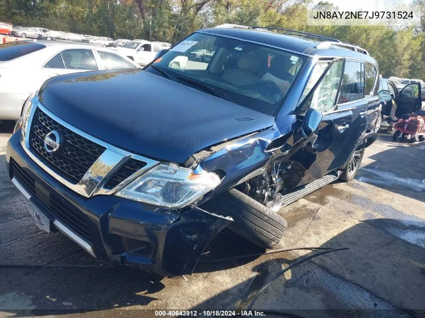 2018 Nissan Armada Platinum VIN: JN8AY2NE7J9731524 Lot: 40643912