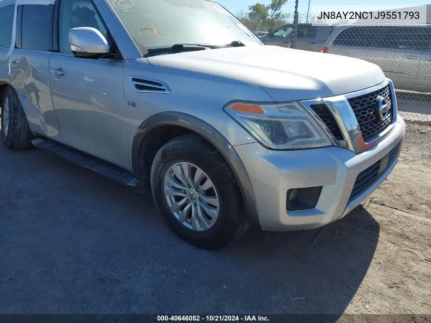 2018 Nissan Armada Sv VIN: JN8AY2NC1J9551793 Lot: 40646052