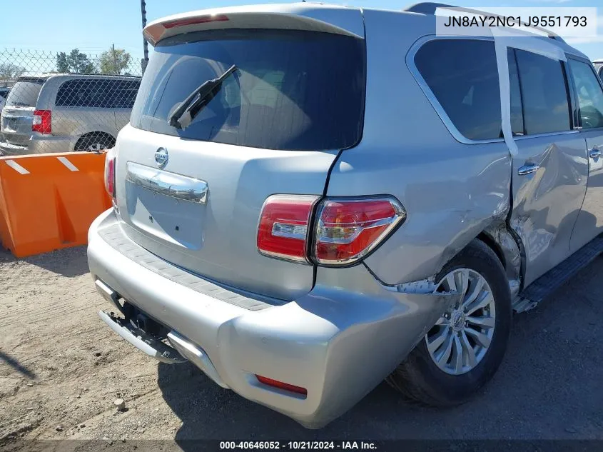 2018 Nissan Armada Sv VIN: JN8AY2NC1J9551793 Lot: 40646052