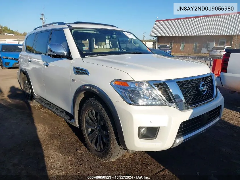 2018 Nissan Armada Platinum VIN: JN8AY2ND0J9056980 Lot: 40650529