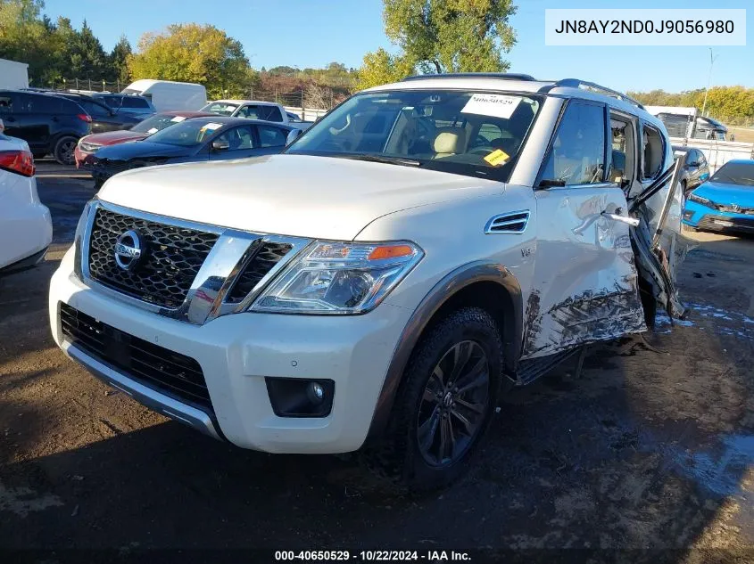 2018 Nissan Armada Platinum VIN: JN8AY2ND0J9056980 Lot: 40650529