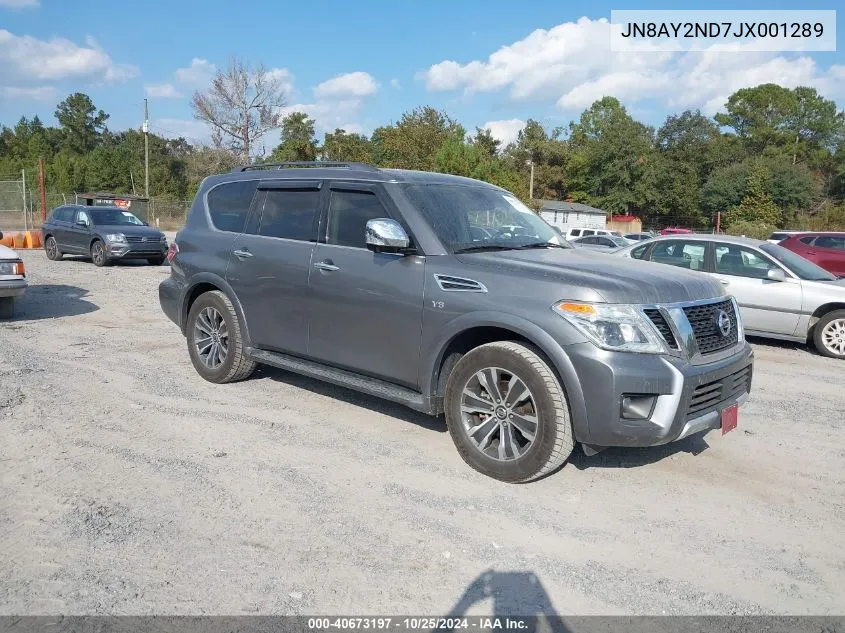 2018 Nissan Armada Sl VIN: JN8AY2ND7JX001289 Lot: 40673197