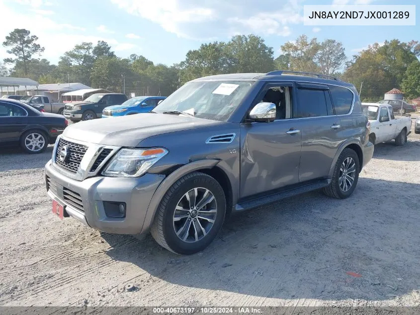 2018 Nissan Armada Sl VIN: JN8AY2ND7JX001289 Lot: 40673197