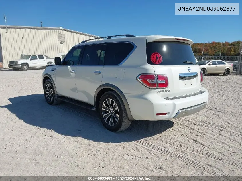 2018 Nissan Armada Sl VIN: JN8AY2ND0J9052377 Lot: 40693489