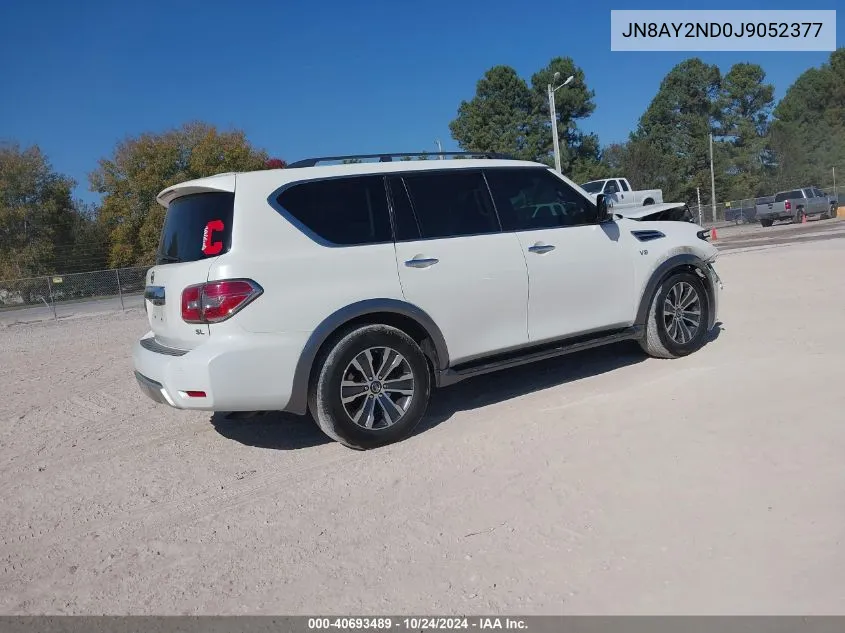 2018 Nissan Armada Sl VIN: JN8AY2ND0J9052377 Lot: 40693489