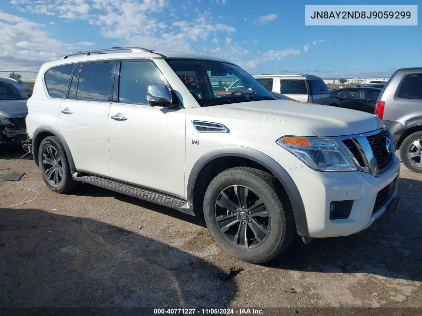 2018 Nissan Armada Platinum VIN: JN8AY2ND8J9059299 Lot: 40771227