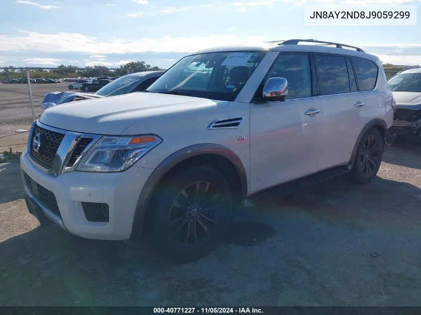 2018 Nissan Armada Platinum VIN: JN8AY2ND8J9059299 Lot: 40771227