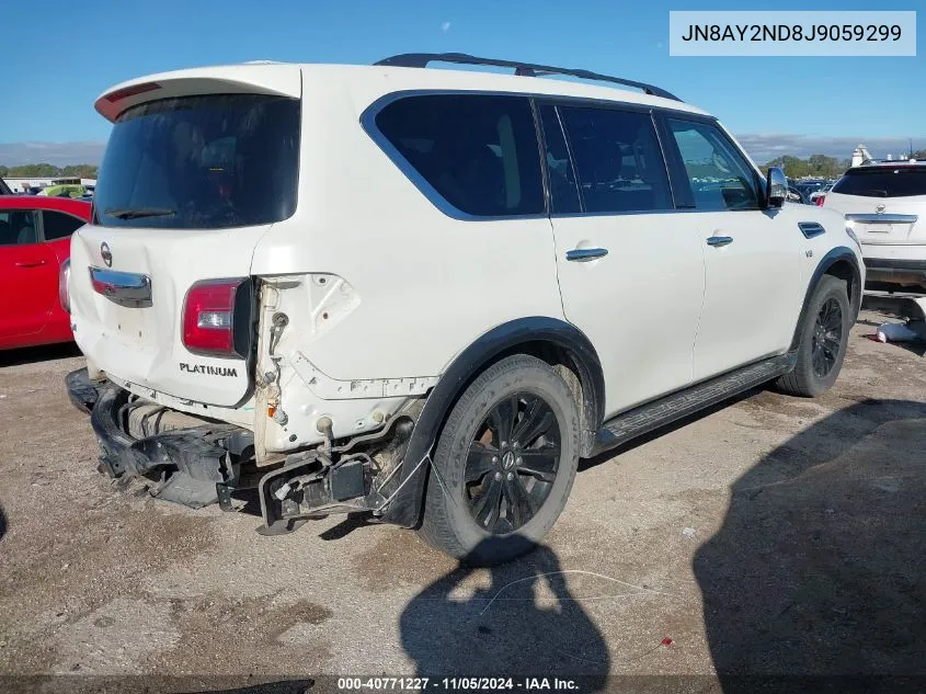 2018 Nissan Armada Platinum VIN: JN8AY2ND8J9059299 Lot: 40771227