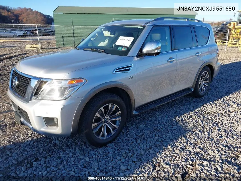 2018 Nissan Armada Sl VIN: JN8AY2NCXJ9551680 Lot: 40814940