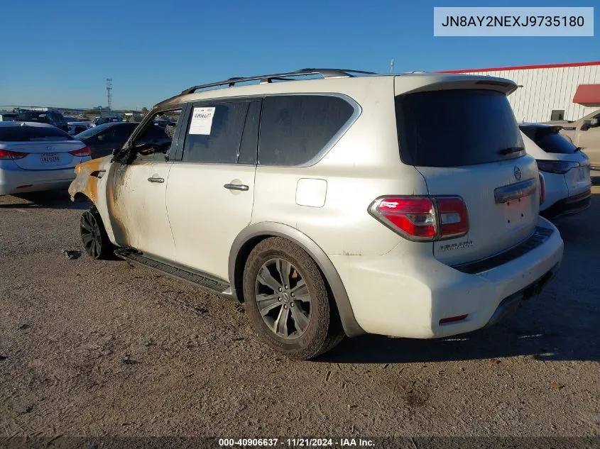 2018 Nissan Armada Platinum VIN: JN8AY2NEXJ9735180 Lot: 40906637