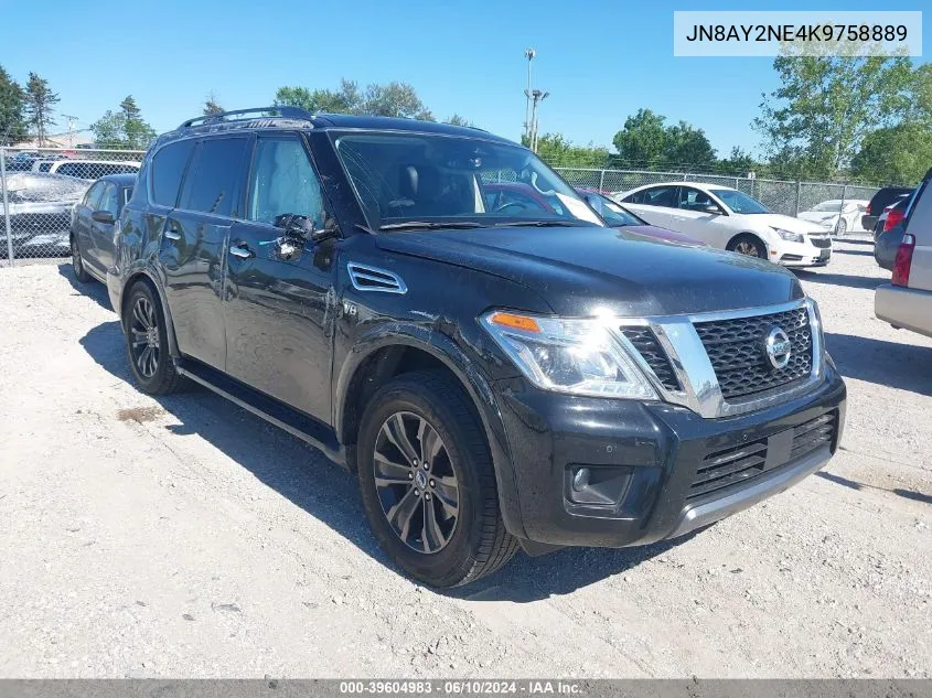 2019 Nissan Armada Platinum VIN: JN8AY2NE4K9758889 Lot: 39604983