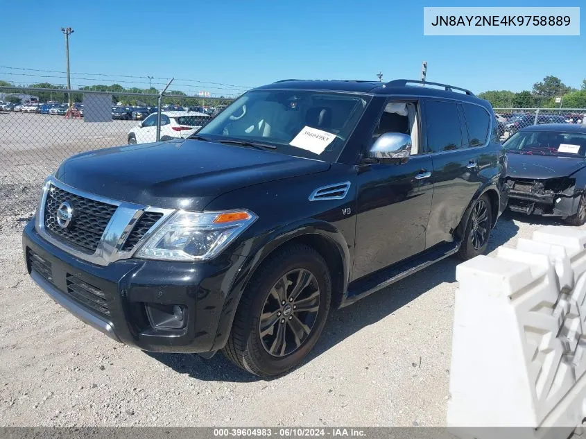 2019 Nissan Armada Platinum VIN: JN8AY2NE4K9758889 Lot: 39604983