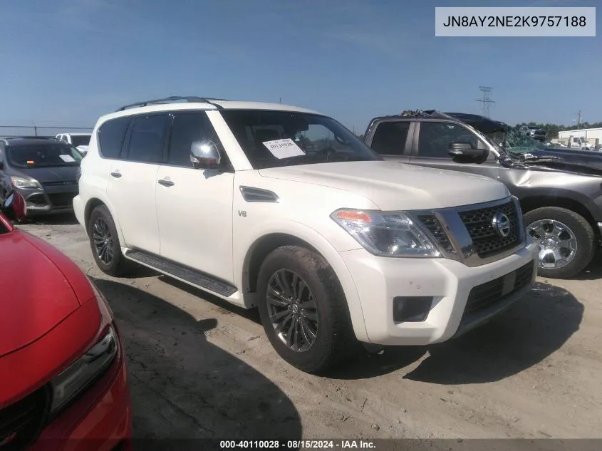 2019 Nissan Armada Platinum VIN: JN8AY2NE2K9757188 Lot: 40110028