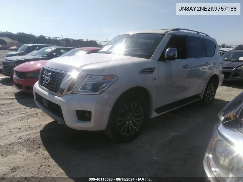 2019 Nissan Armada Platinum VIN: JN8AY2NE2K9757188 Lot: 40110028