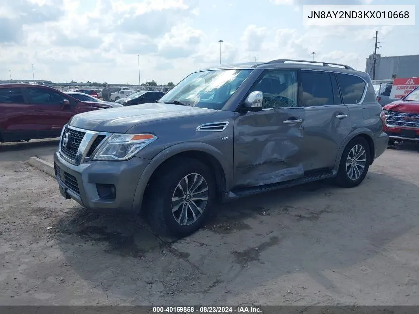 JN8AY2ND3KX010668 2019 Nissan Armada Sl