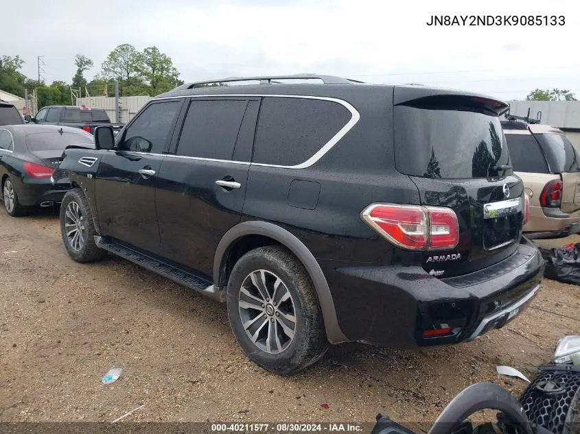 JN8AY2ND3K9085133 2019 Nissan Armada Sl