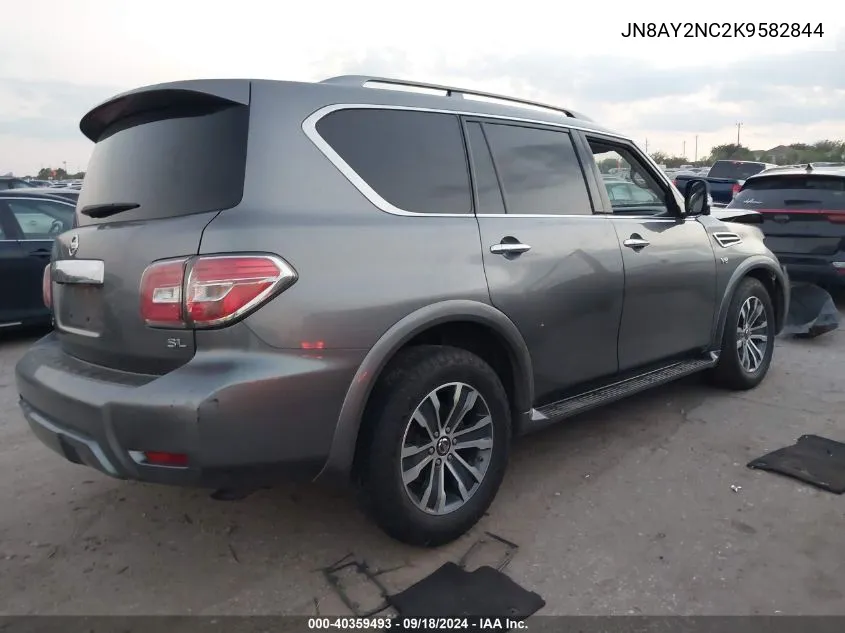 2019 Nissan Armada Sl VIN: JN8AY2NC2K9582844 Lot: 40359493