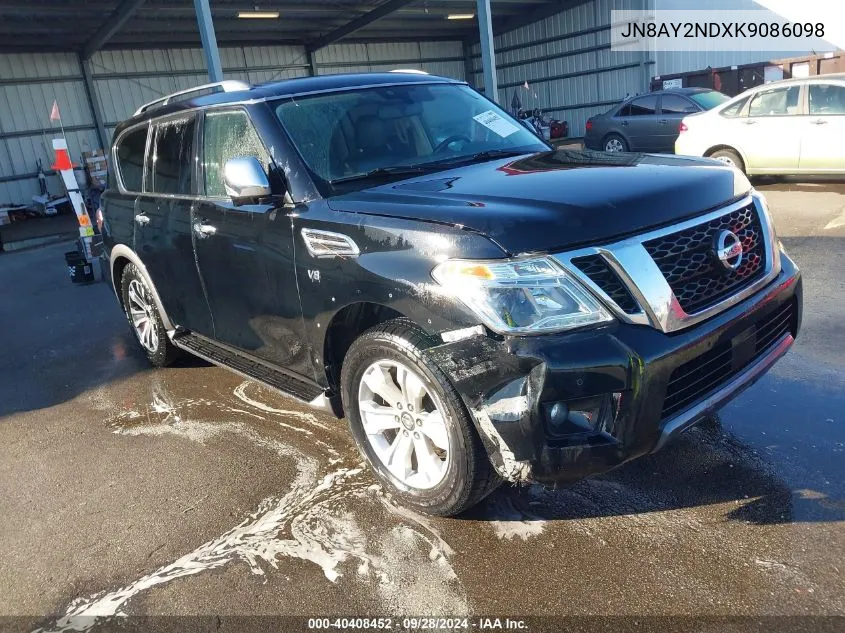 2019 Nissan Armada Sl VIN: JN8AY2NDXK9086098 Lot: 40408452