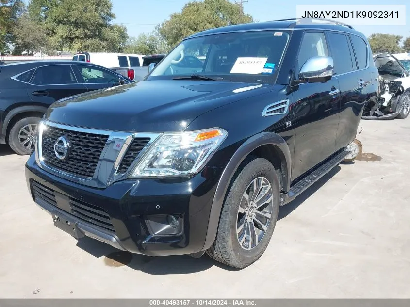 2019 Nissan Armada Sl VIN: JN8AY2ND1K9092341 Lot: 40493157