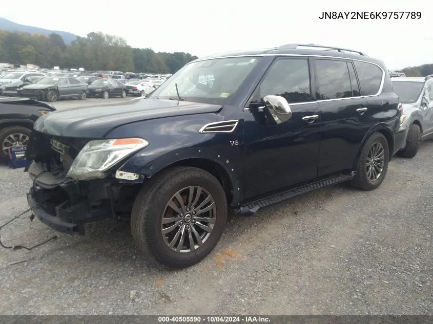 2019 Nissan Armada Platinum VIN: JN8AY2NE6K9757789 Lot: 40505590