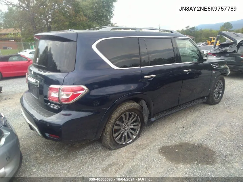 2019 Nissan Armada Platinum VIN: JN8AY2NE6K9757789 Lot: 40505590