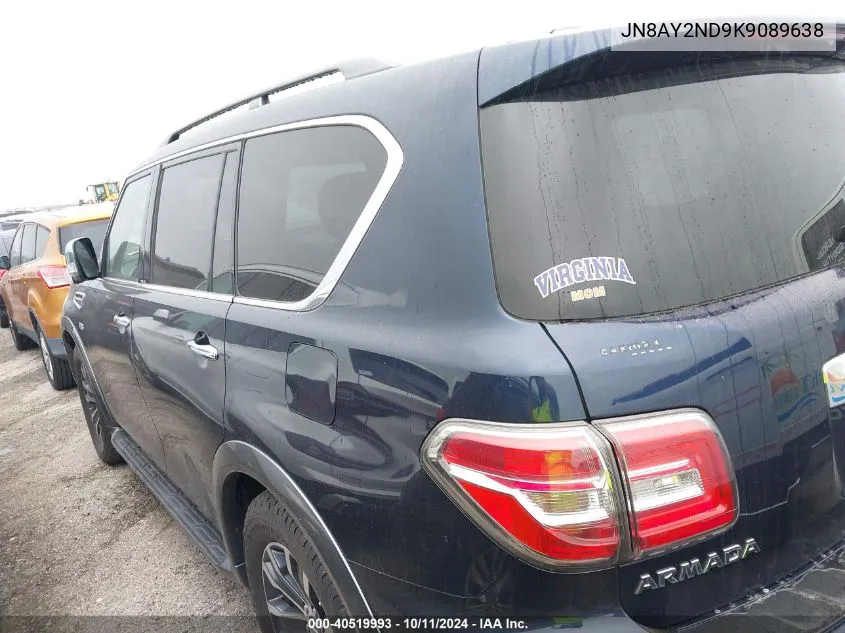 2019 Nissan Armada Sl VIN: JN8AY2ND9K9089638 Lot: 40519993