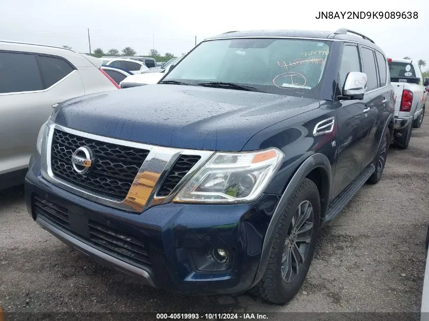 2019 Nissan Armada Sl VIN: JN8AY2ND9K9089638 Lot: 40519993