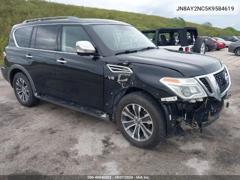 2019 Nissan Armada Sl VIN: JN8AY2NC5K9584619 Lot: 40540502