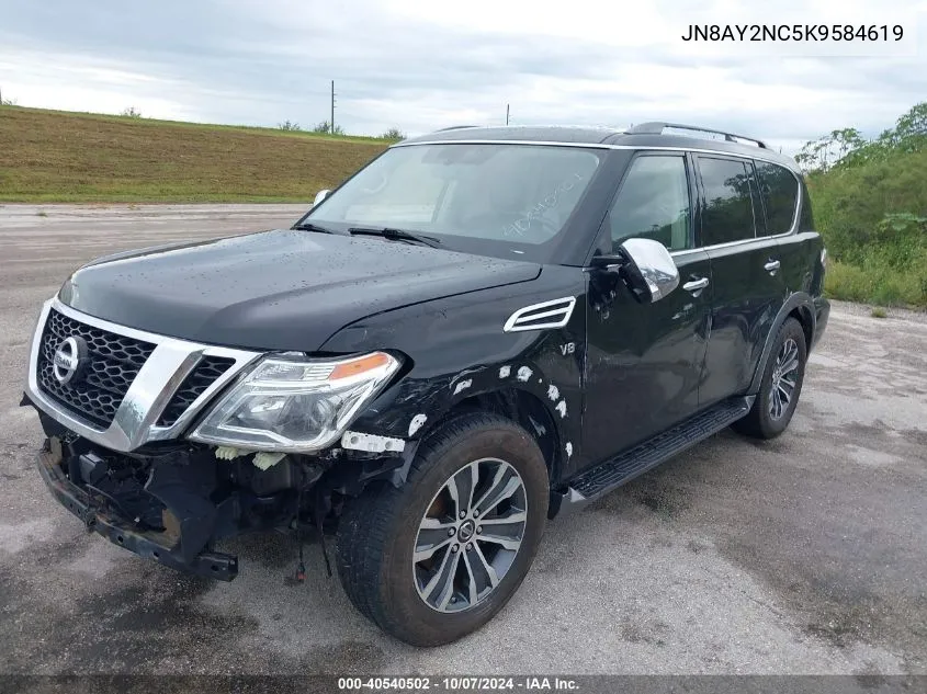 2019 Nissan Armada Sl VIN: JN8AY2NC5K9584619 Lot: 40540502