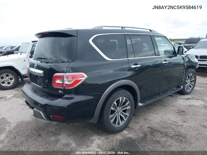 2019 Nissan Armada Sl VIN: JN8AY2NC5K9584619 Lot: 40540502