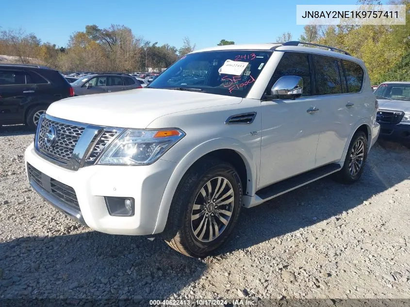 2019 Nissan Armada Platinum VIN: JN8AY2NE1K9757411 Lot: 40622413