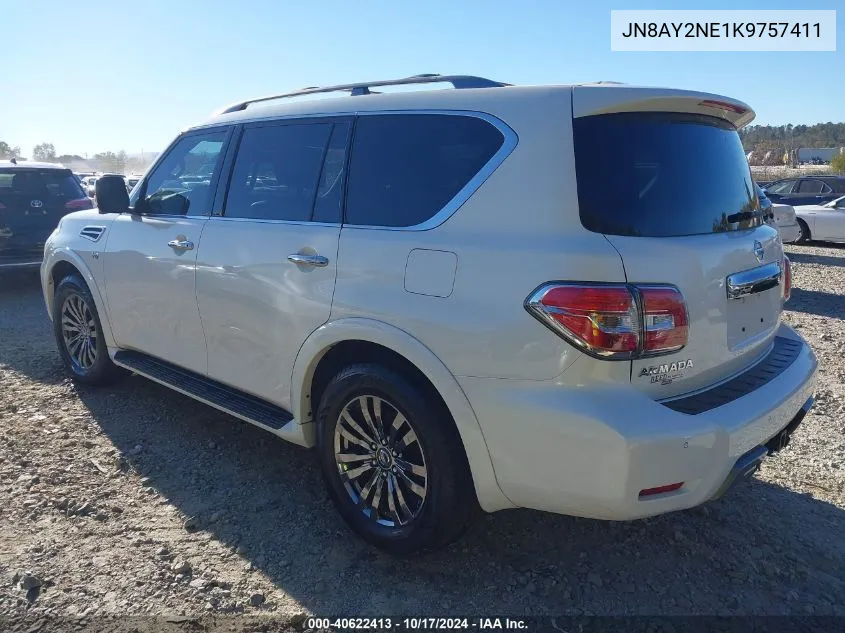 2019 Nissan Armada Platinum VIN: JN8AY2NE1K9757411 Lot: 40622413