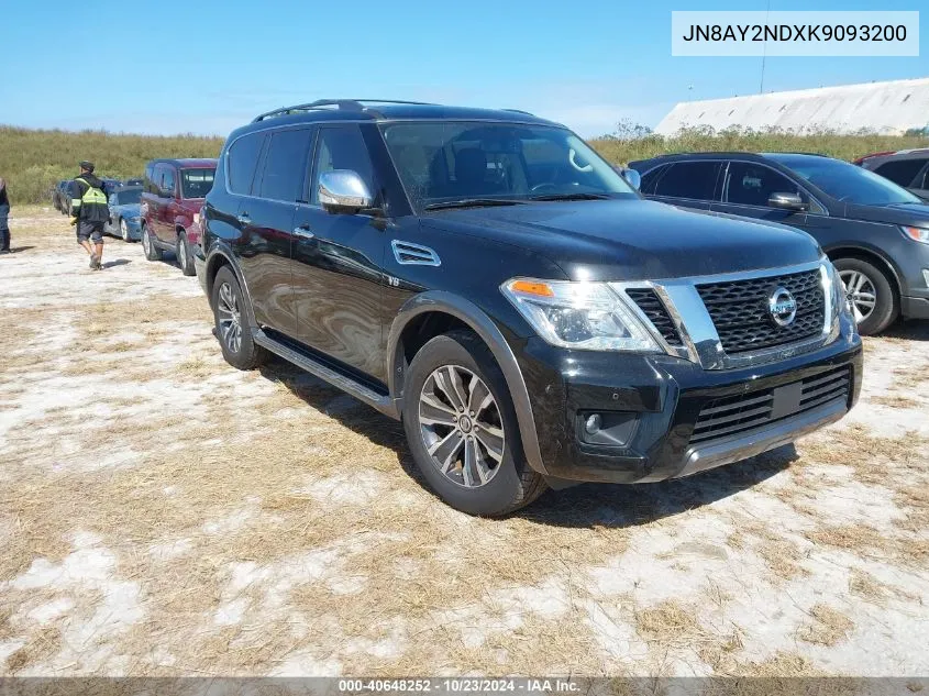 2019 Nissan Armada Sl VIN: JN8AY2NDXK9093200 Lot: 40648252