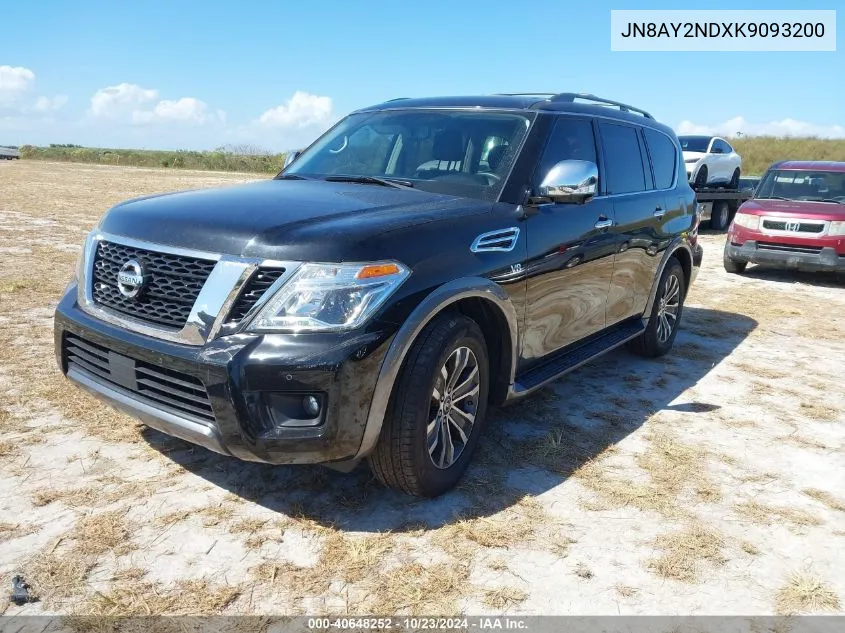 2019 Nissan Armada Sl VIN: JN8AY2NDXK9093200 Lot: 40648252