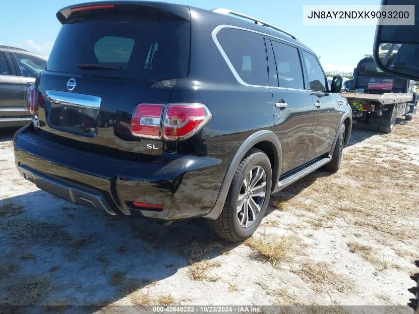 2019 Nissan Armada Sl VIN: JN8AY2NDXK9093200 Lot: 40648252